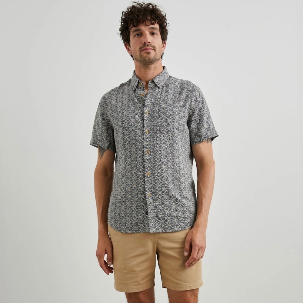 Rails‎ Carson Tribal Batik Celestial Short Sleeve Button Up Shirt Mens Large